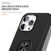 360 Rotating Ring Grip Hybrid Case for iPhone 16 Pro Max - Black