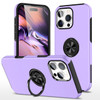 360 Rotating Ring Grip Hybrid Case for iPhone 16 Pro Max - Purple