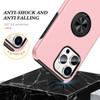 360 Rotating Ring Grip Hybrid Case for iPhone 16 Pro Max - Pink