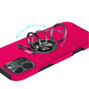 360 Rotating Ring Grip Hybrid Case for iPhone 16 Pro Max - Hot Pink