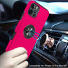 360 Rotating Ring Grip Hybrid Case for iPhone 16 Pro Max - Hot Pink