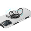 360 Rotating Ring Grip Hybrid Case for iPhone 16 Pro Max - Silver