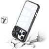 HD Transparent Case with Camera Privacy Cover for iPhone 16 Pro Max - Black