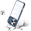 HD Transparent Case with Camera Privacy Cover for iPhone 16 Pro Max - Blue
