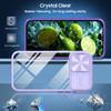 HD Transparent Case with Camera Privacy Cover for iPhone 16 Pro Max - Purple