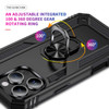 Military Grade Hybrid Case with Ring Grip for iPhone 16 Pro Max - Black