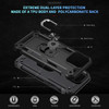Military Grade Hybrid Case with Ring Grip for iPhone 16 Pro Max - Black
