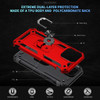 Military Grade Hybrid Case with Ring Grip for iPhone 16 Pro Max - Red