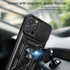 Superior Series Hybrid Case with Ring Grip and Camera Lens Cover for iPhone 16 Pro - Black