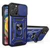 Superior Series Hybrid Case with Ring Grip and Camera Lens Cover for iPhone 16 Pro - Blue