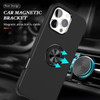360 Rotating Ring Grip Hybrid Case for iPhone 16 Pro - Black