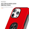 360 Rotating Ring Grip Hybrid Case for iPhone 16 Pro - Red