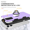360 Rotating Ring Grip Hybrid Case for iPhone 16 Pro - Purple