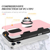 360 Rotating Ring Grip Hybrid Case for iPhone 16 Pro - Pink