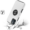 360 Rotating Ring Grip Hybrid Case for iPhone 16 Pro - Silver