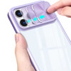 HD Transparent Case with Camera Privacy Cover for iPhone 16 Pro - Purple