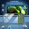 HD Transparent Case with Camera Privacy Cover for iPhone 16 Pro - Green