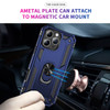 Military Grade Hybrid Case with Ring Grip for iPhone 16 Pro - Blue