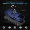 Military Grade Hybrid Case with Ring Grip for iPhone 16 Pro - Blue