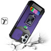 Military Grade All-In-One Ring Stand Card Case for iPhone 16 - Purple