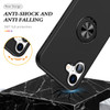 360 Rotating Ring Grip Hybrid Case for iPhone 16 - Black