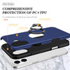 360 Rotating Ring Grip Hybrid Case for iPhone 16 - Blue