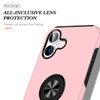 360 Rotating Ring Grip Hybrid Case for iPhone 16 - Pink