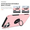360 Rotating Ring Grip Hybrid Case for iPhone 16 - Pink
