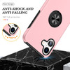 360 Rotating Ring Grip Hybrid Case for iPhone 16 - Pink