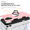 360 Rotating Ring Grip Hybrid Case for iPhone 16 - Pink