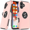 360 Rotating Ring Grip Hybrid Case for iPhone 16 - Rose Gold