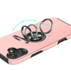 360 Rotating Ring Grip Hybrid Case for iPhone 16 - Rose Gold