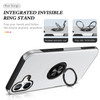 360 Rotating Ring Grip Hybrid Case for iPhone 16 - Silver