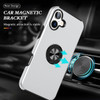 360 Rotating Ring Grip Hybrid Case for iPhone 16 - Silver