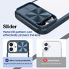 HD Transparent Case with Camera Privacy Cover for iPhone 16 - Blue