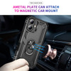 Military Grade Hybrid Case with Ring Grip for iPhone 16 - Black