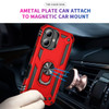 Military Grade Hybrid Case with Ring Grip for iPhone 16 - Red