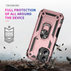 Military Grade Hybrid Case with Ring Grip for iPhone 16 - Rose Gold
