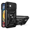 Superior Series Hybrid Case with Ring Grip and Camera Lens Cover for iPhone 16 Plus - Black