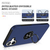 360 Rotating Ring Grip Hybrid Case for iPhone 16 Plus - Blue