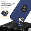 360 Rotating Ring Grip Hybrid Case for iPhone 16 Plus - Blue