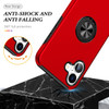 360 Rotating Ring Grip Hybrid Case for iPhone 16 Plus - Red