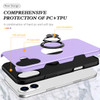 360 Rotating Ring Grip Hybrid Case for iPhone 16 Plus - Purple