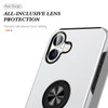 360 Rotating Ring Grip Hybrid Case for iPhone 16 Plus - Silver