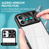 HD Transparent Case with Camera Privacy Cover for iPhone 16 Plus - Black