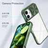 HD Transparent Case with Camera Privacy Cover for iPhone 16 Plus - Green