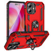 Military Grade Hybrid Case with Ring Grip for iPhone 16 Plus - Red