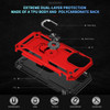 Military Grade Hybrid Case with Ring Grip for iPhone 16 Plus - Red