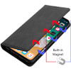 Leather Folio Wallet Case for iPhone 16 Pro Max - Black