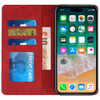 Leather Folio Wallet Case for iPhone 16 Pro Max - Red